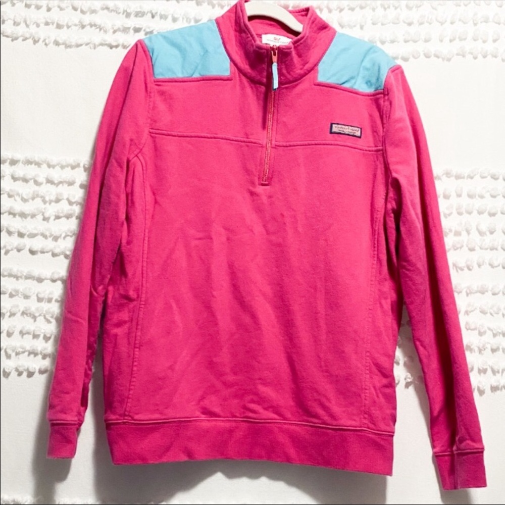 Vineyard Vines Vintage Logo Shep Shirt half zip xl